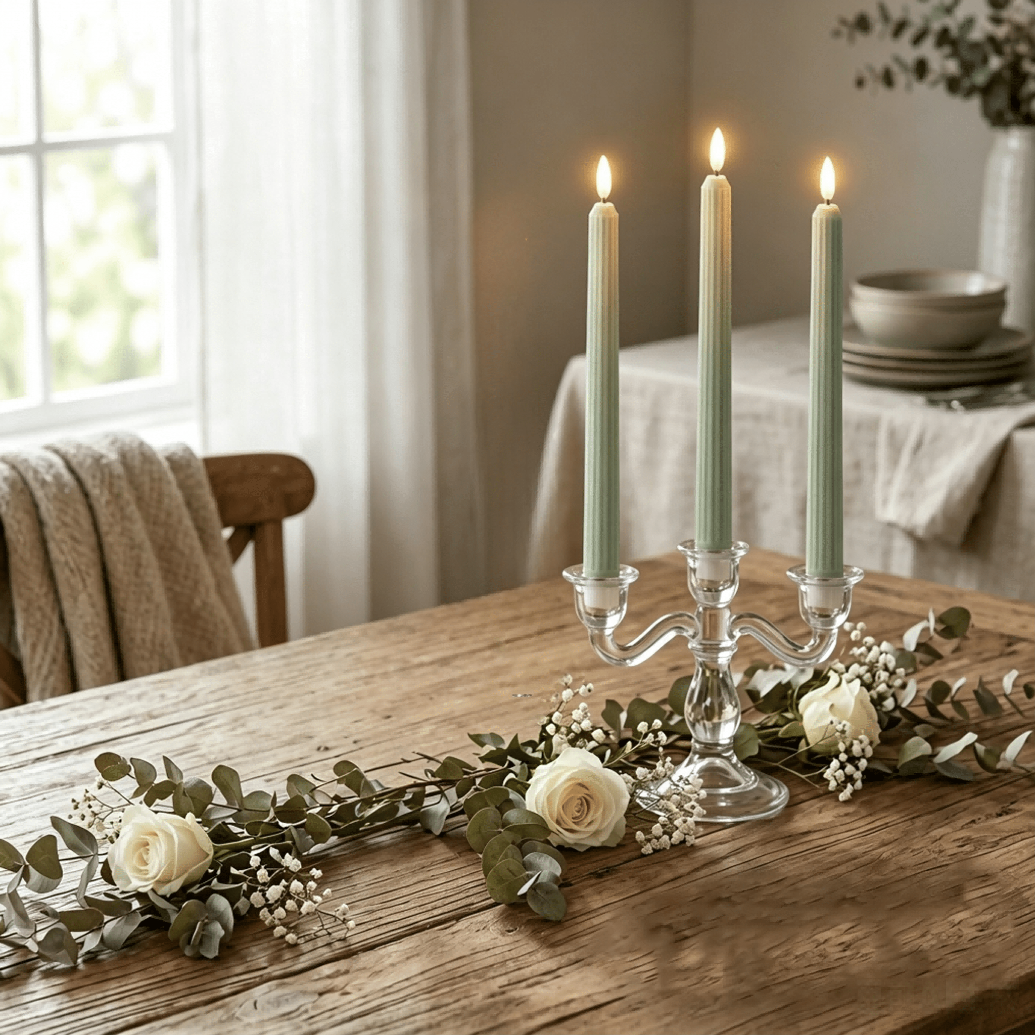 TEMU 3- Roman Column Flameless Led Candles, Battery-powered Simulated Flickering Effect, Warm- Swaying Flame, Suitable For Decor, Wedding Backdrop