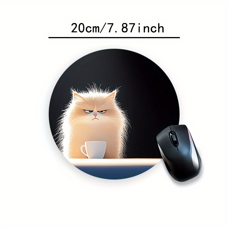 TEMU A Compact Round Mouse Pad With A , Perfect For Gaming And Office Use. It Makes An Gift For , Is Portable And Easy To Clean, Suitable For Holiday
