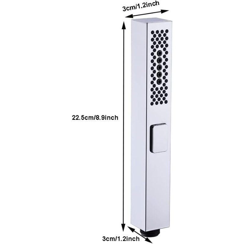 High Pressure Square Shower Head, 3 Modes