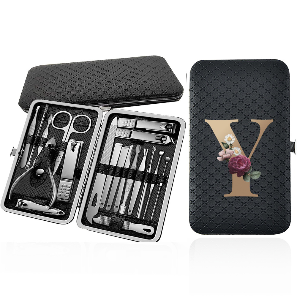 Portable 19pcs Nail Clipper Set with Beauty Tools