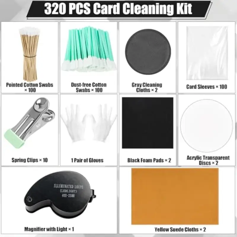 cleaning card sleeves Blue Summit Supplies Plastic Trading Sleeves, Clear, 100 Pack Foldermax 500 Count Ultra Clear