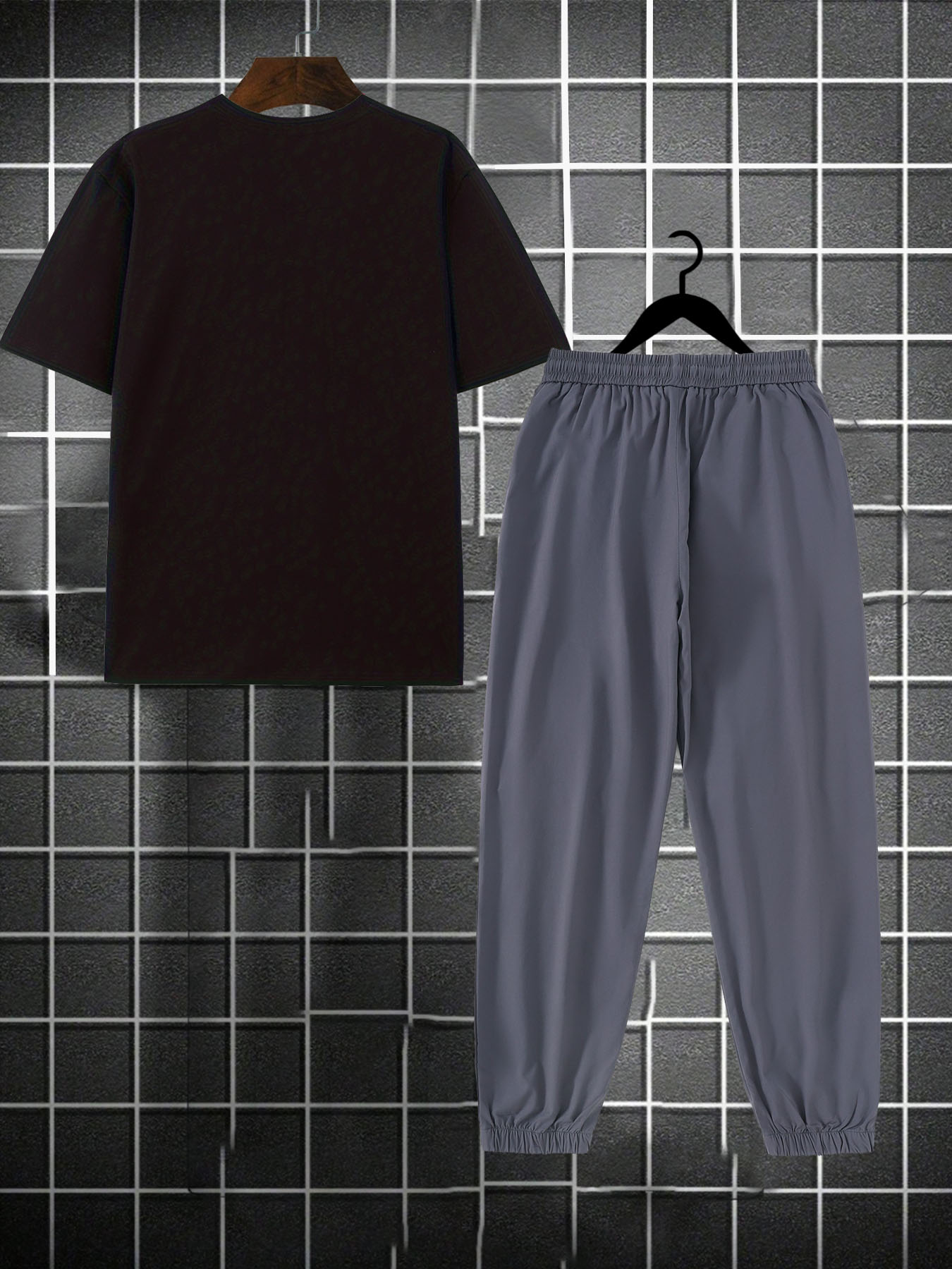 for KARMA Printed Men's Casual Trendy Tracksuit with Top and Comfortable Work Pants