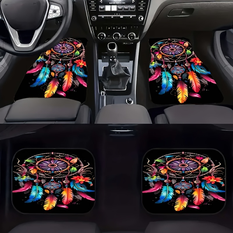 TEMU Set Of Car Floor Mats With A Non-slip Design - Fits Most Vehicle Seats