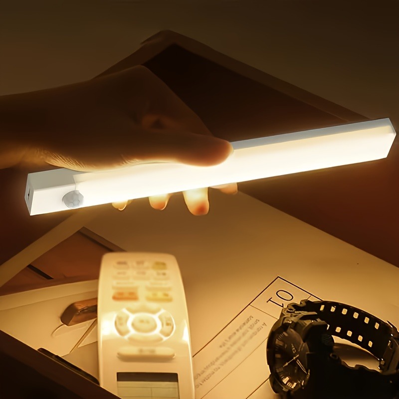 1/4pcs Smart Motion Sensor Under-Cabinet Lighting, USB Rechargeable