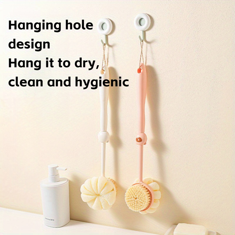 little bear bath brush a dual sided soft bristle back scrubber with a long handle   home use and bathing Product details 3