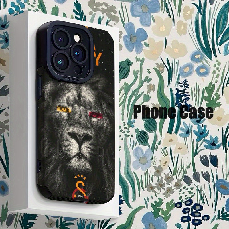 TEMU Phone Case: Lion Pattern Phone Case Compatible With Iphone 17, Pro, Pro Max, Air Series Models. Fashionable Anti-drop Vertical Stripe Texture,