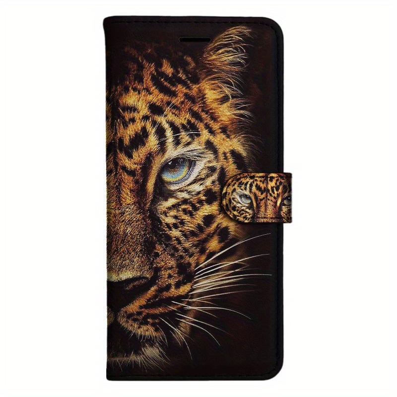 TEMU Phone Case - Leopard Flip Wallet Case For S8 S9 S10 A30s A50s Note 10 20 A10s A20s A51 A71 S20 A11 A31 S20 S21 A42 A12 M12 A32 A52s A72 A22 A02