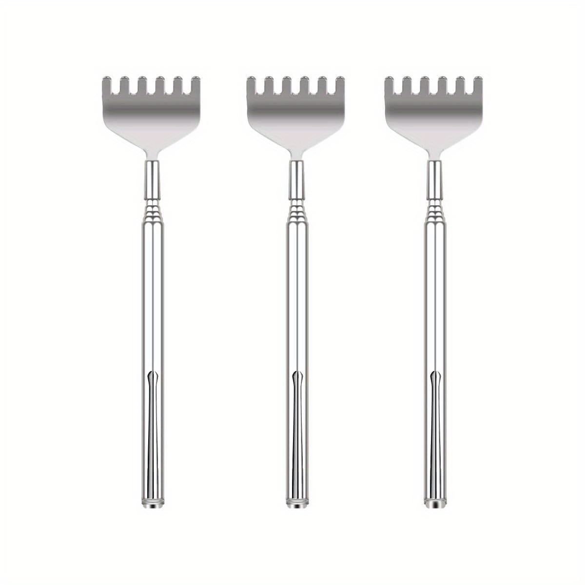 extendable back scratcher for men 3 pack portable telescopic   scratchers/ hand massager with pocket clip for thanksgiving, birthday, christmas gifts, back scratching tool, unbreakable back scratcher, comb for back scratching, back massager, cat back scratcher, travel essential, personal care tool,  , sleek accessory, sturdy material, durable construction, handheld massager, multipurpose tool, holiday gifts, thanksgiving gift Product details 0