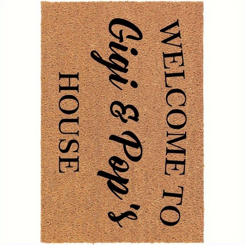 

Welcome - Machine Washable, Entryway & Garden Decor, ' & Pop' Design