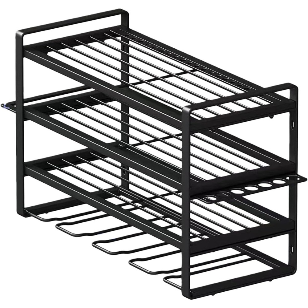Power Tool Storage Rack 4--slot Wall-mounted Metal Drill Holder For Garage Workshop Organization 40x31x20 Cm, Storage Racks