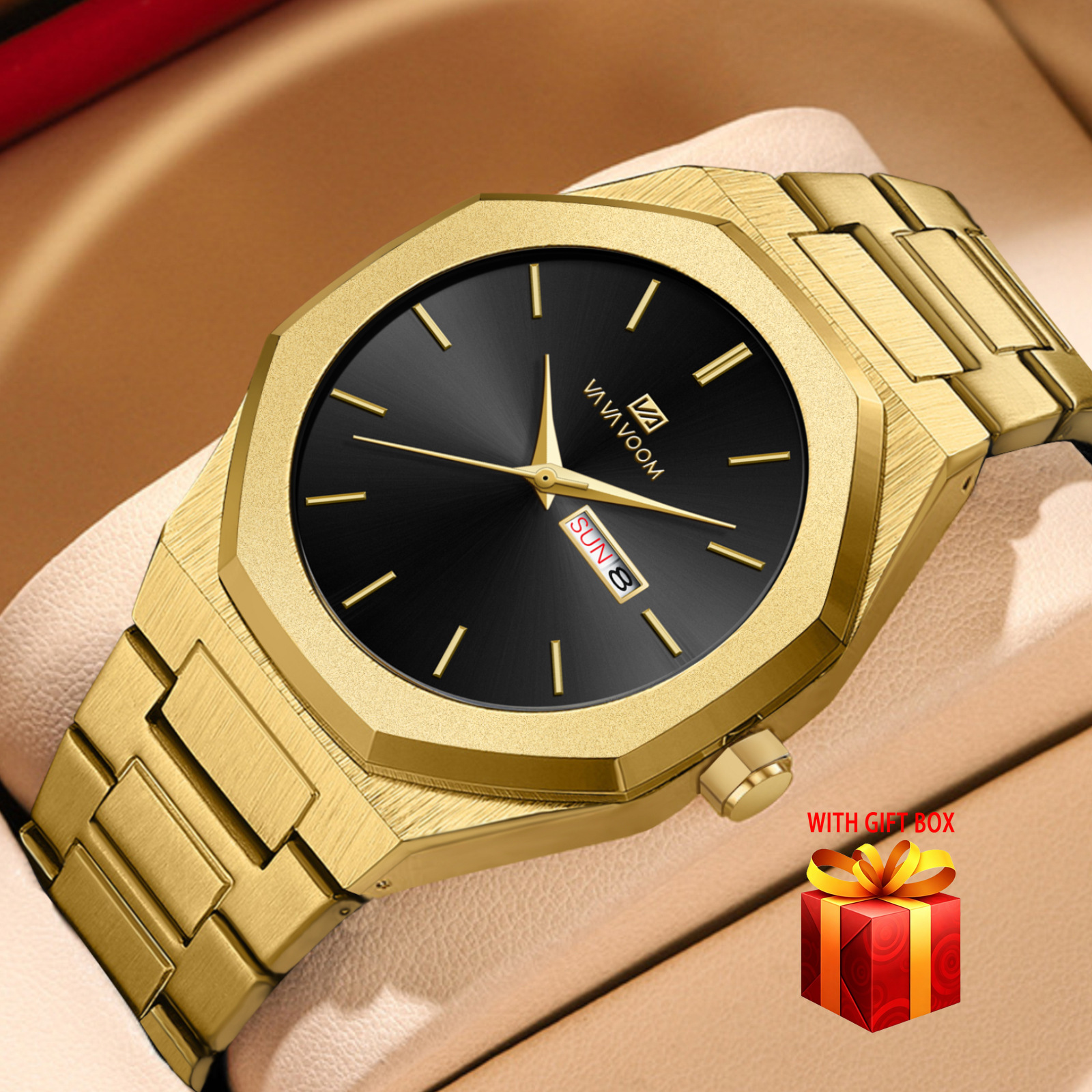 Men's Business Watch, Easy Polygonal Shape Large Dial Design, Dual Calendar Function Watch, Fashionable And Casual Business Watch, Sports Watch, Watch, Best Gift For Holidays, Without Battery