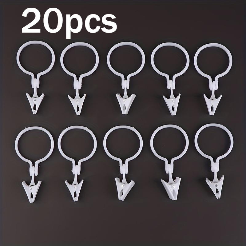 TEMU 10/20 Crochets-pinces en plastique pour rideaux, Retenues de rideaux, Pinces porte-serviettes et porte-chaussettes , Articles