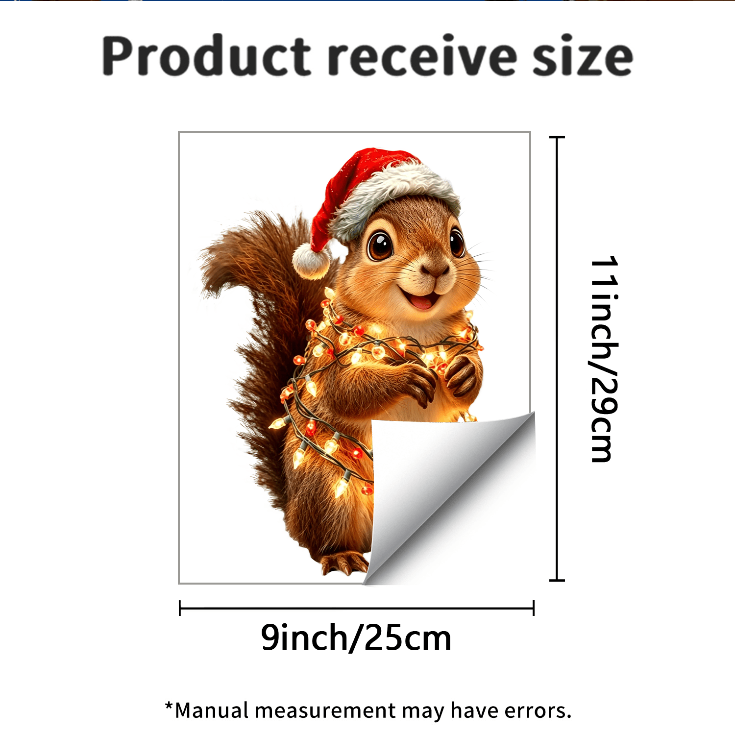 TEMU 1pc Static Cling Window Stickers Suitable For & Animal Decorations - Pvc Suitable For Home, Shop, Window Display With Irregular Squirrel