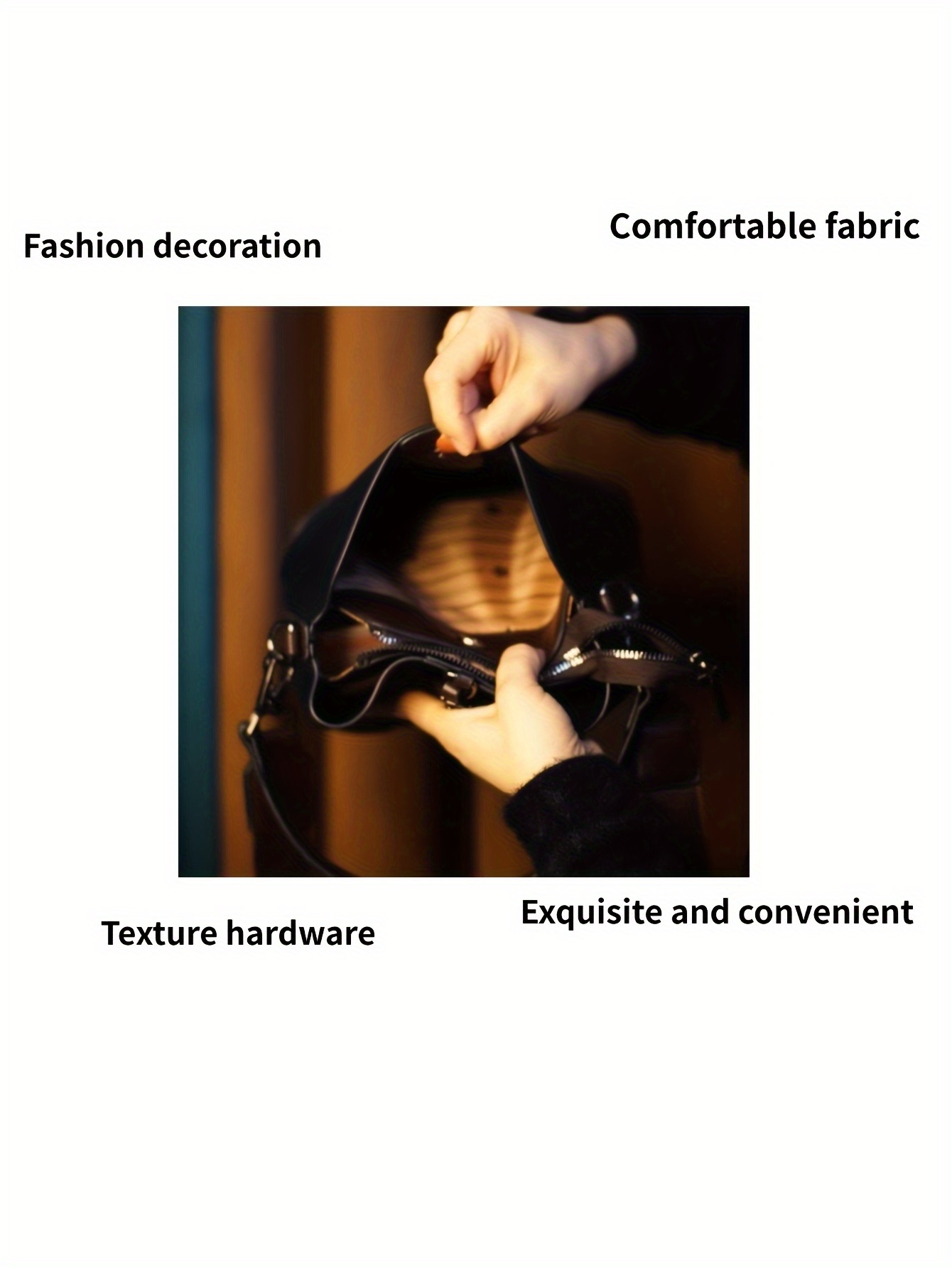 Stylish Women's Bucket Bag - Casual Crossbody, Compact Design with Golden Accents, Black/Brown, Adjustable & Detachable Strap for Everyday Use