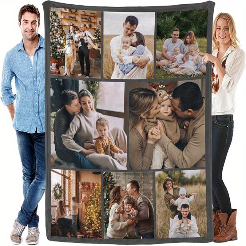 TEMU Coperta creativa con foto personalizzata, copriletto personalizzato , una coperta in flanella e adatta per le festivit�, coperta personalizzata