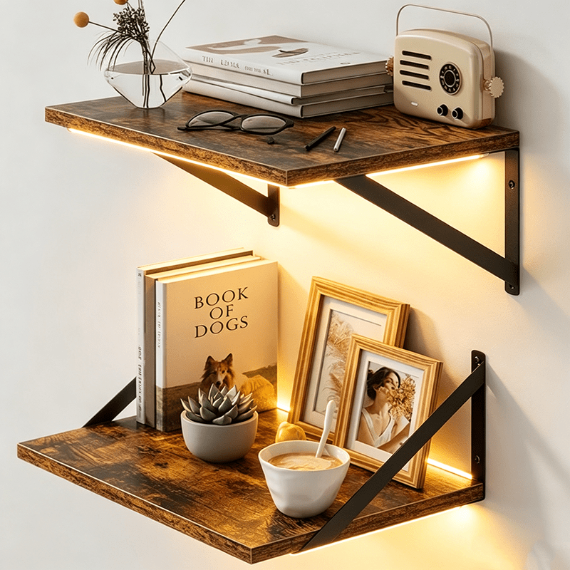 Floating-Shelf COB Light Strip with Dual-Color Temperature