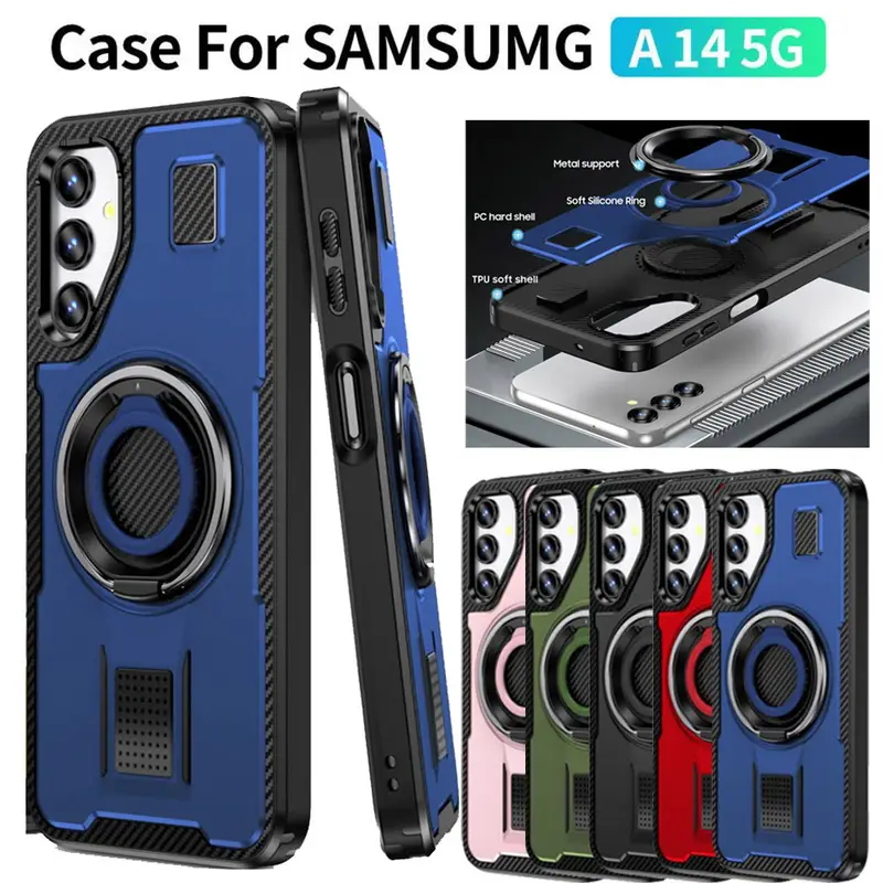 Phone case: for Galaxy A14 4G A14 5G Case Shockproof Heavy Duty Rotating Ring Holder Kickstand Cover * Ring Holder Stand Shockproof Phone Case PC Double Protection Phone Cover Phone case: for Galaxy A14 4G A14 5G Case Shockproof Heavy Duty Rotating Ring Holder Kickstand Cover * Ring Holder Stand Shockproof Phone Case PC Double Protection Phone Cover