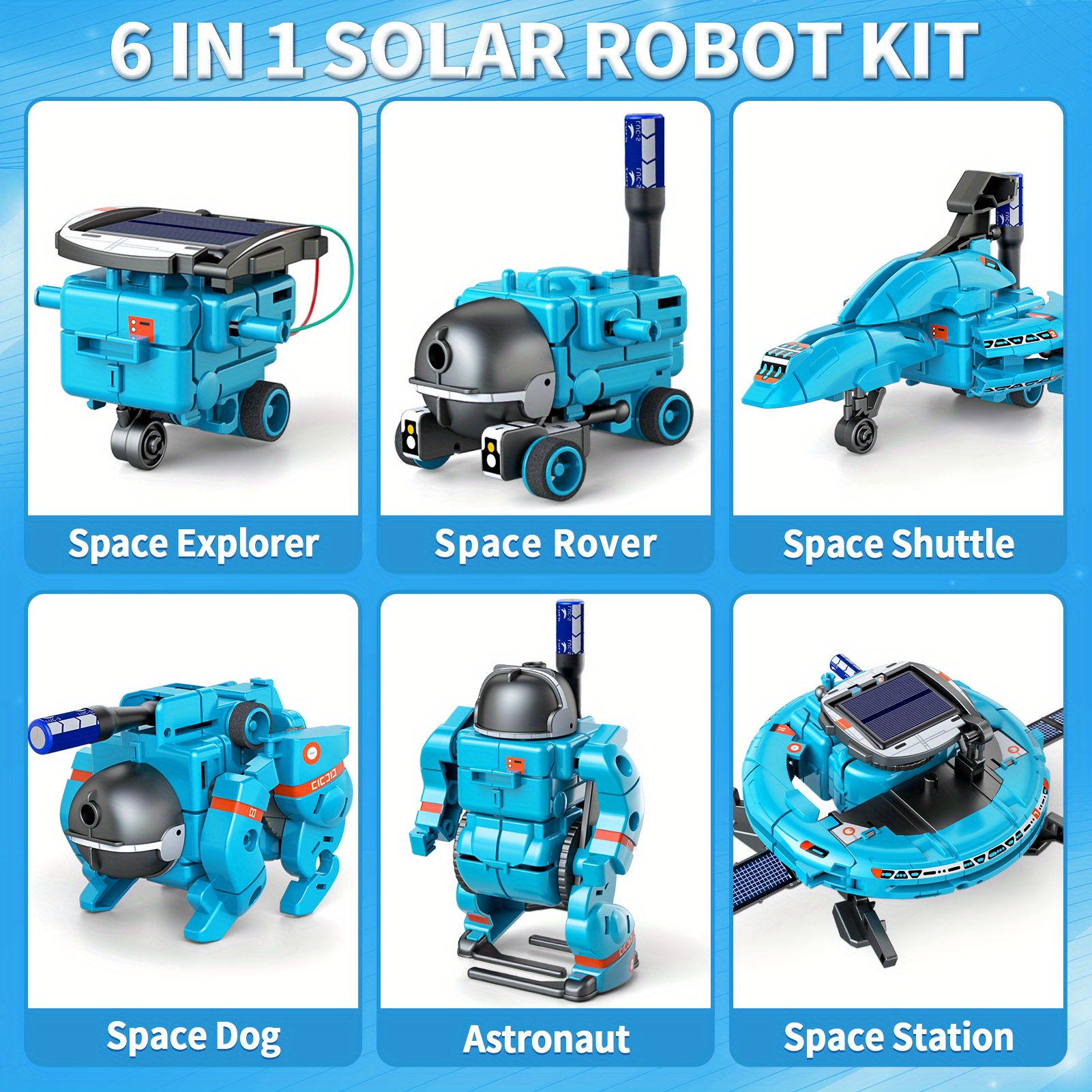 120pcs STEM Building Robots Toy for Kids Ages 8-12, Science Kits, Solar Space Toys Gifts for 8 9 10 11 12 Year Old Teen Boys Girls