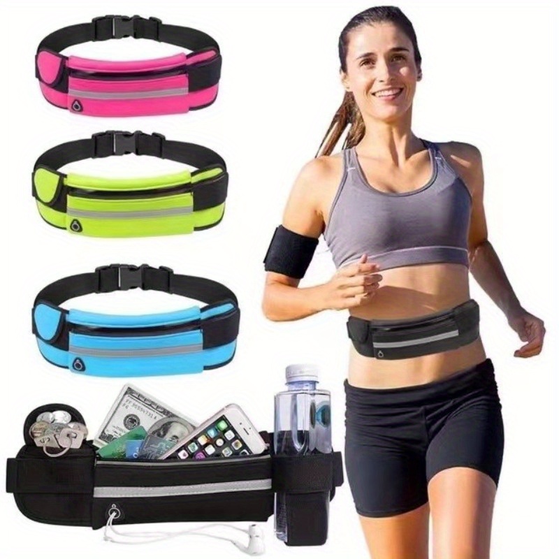 mens and womens multifunctional sports waist bag suitable for outdoor running and fitness with high   bag and water bottle holder outdoor   waist bag with large capacity for running and cycling portable multifunctional