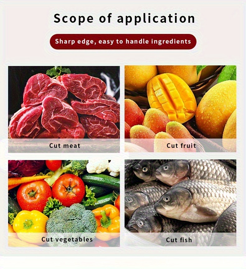 7pcs/6pcs Stainless Steel Kitchen Knife Set- Multi-purpose Knife, Including Watermelon and Fruit Knife, Chicken Bone Scissors- Essential Tools for Home and Restaurant Cooking, Perfect for Kitchen Accessories Gifts, Restaurant Essentials