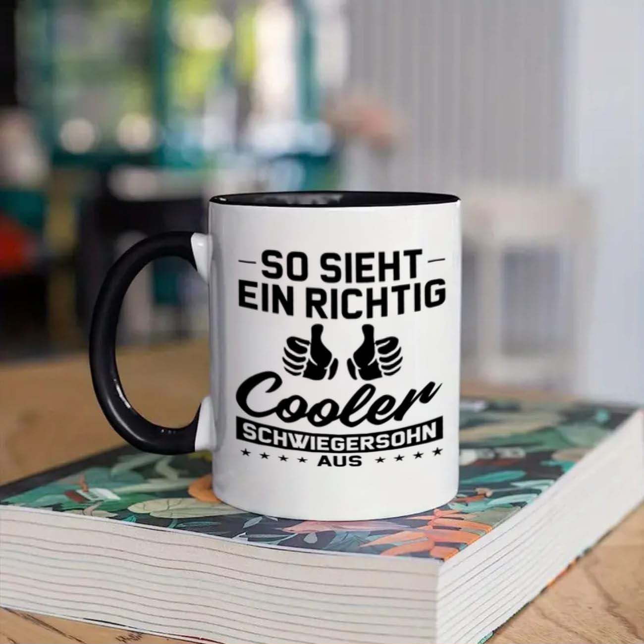 1pc Of A Humorous German-themed Mug - A Stylish Son-in-law Cup Featuring A Design, And White Ceramic, Suitable For 11oz Of Hot Or Cold Beverages. Perfect For Christmas, Valentine's Day