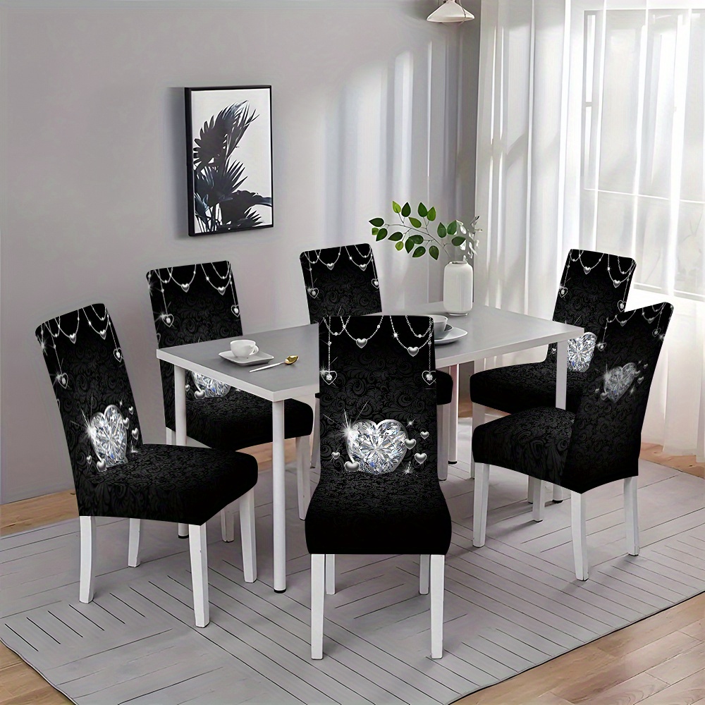 

Open-2/4/6pcs Floral/animal/geometric Pattern New Printed Chair Cover Hotel Home Integrated Chair Cover Universal Home Dining Table Living Room Kitchen Decoration Chair Cover