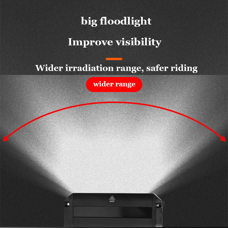 SHIZIWANGRI 2000MAH 1800LM Oplaadbare MTB Fietslampen, Fietslamp Zaklamp met 3 Leds, Aluminiumlegering Buitenfiets Accessoires