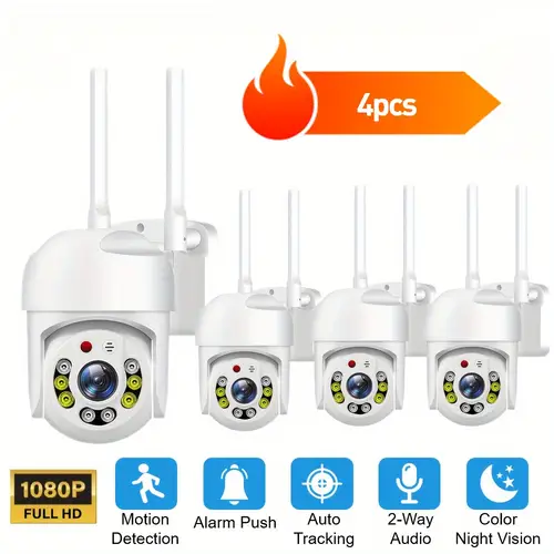 wireless wi fi connection 8 light night automatic tracking detection two way audio of applications camera