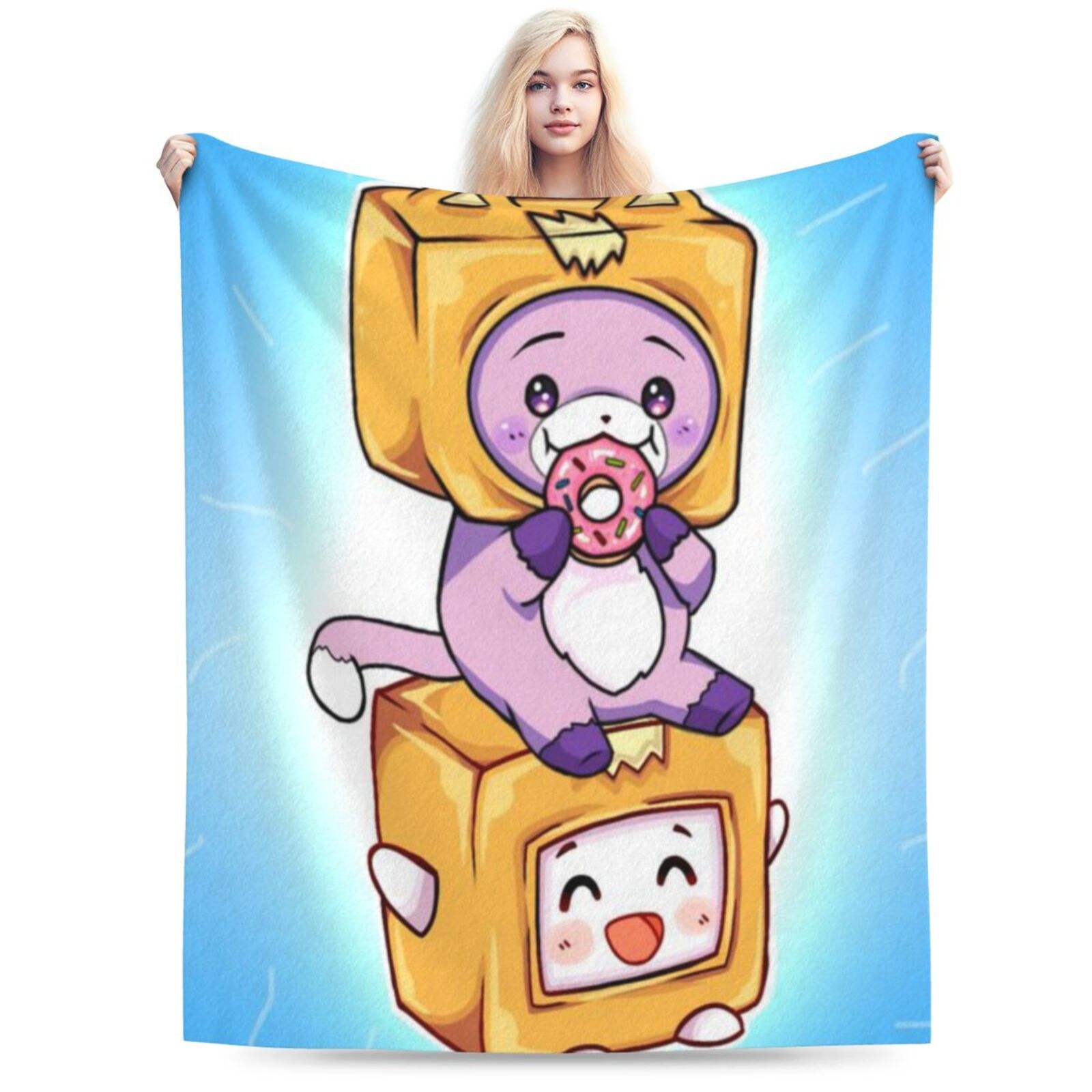 

Cartoon Flannel Throw Blanket - Soft, Warm & For Couch, Bed, Car, Office, Camping | Gift