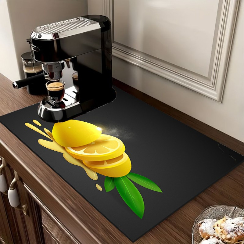 1pc tableware drying mat lemon pattern drain mat drying Temu Bahrain
