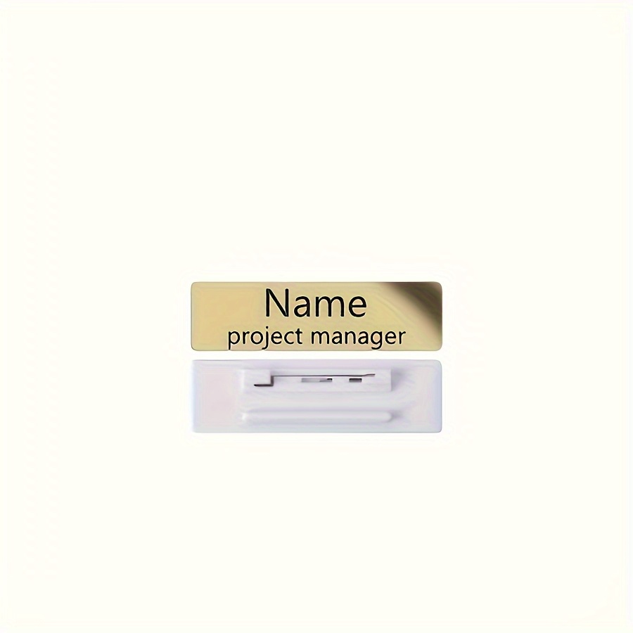 E-shop Benutzerdefinierter Edelstahl-Anstecker mit Pin, personalisierter Mitarbeiter-ID-Tag, gestaltbare flache Abzeichen, geeignet für Arbeit und