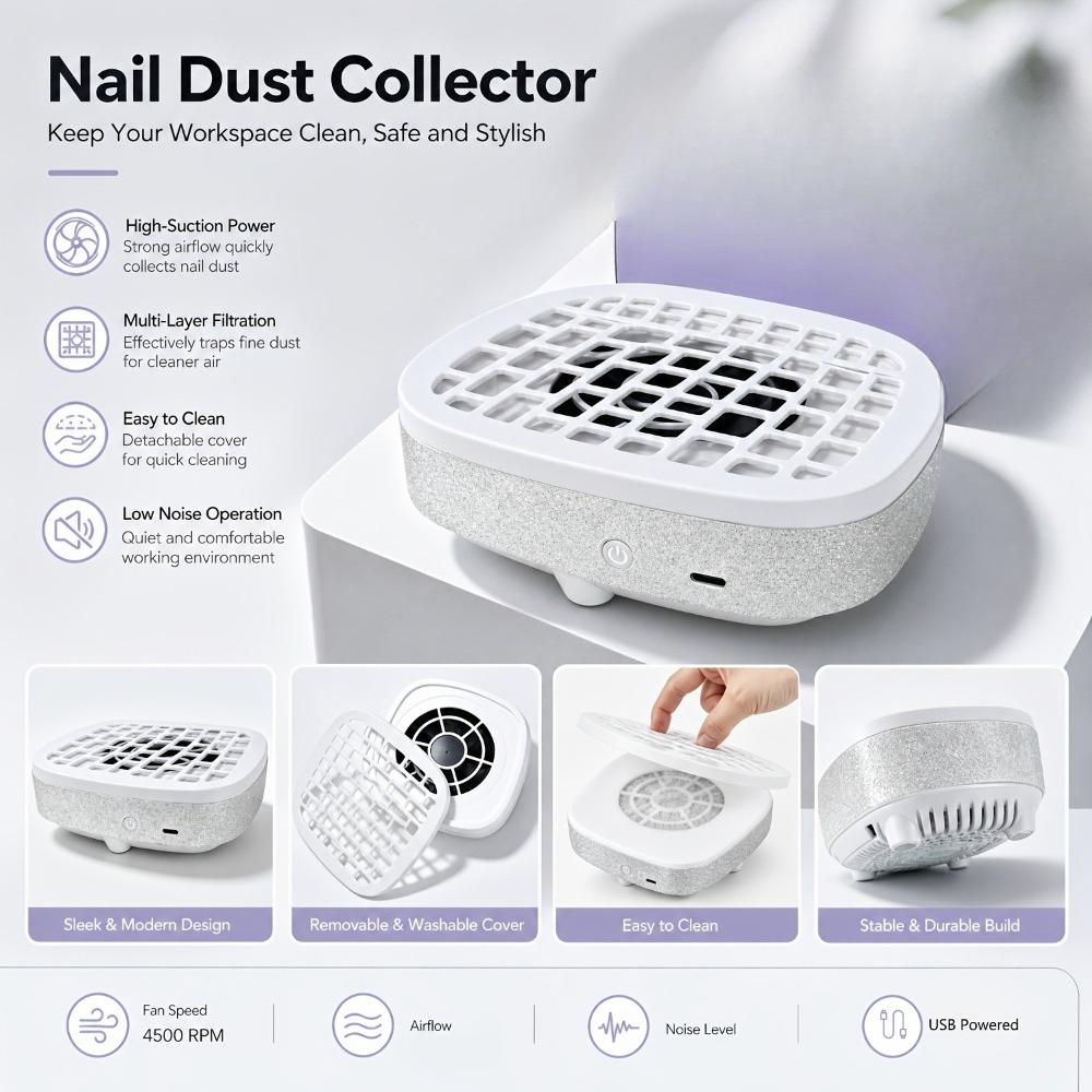 2026 Model Nail Dust Extractor with High Suction Power