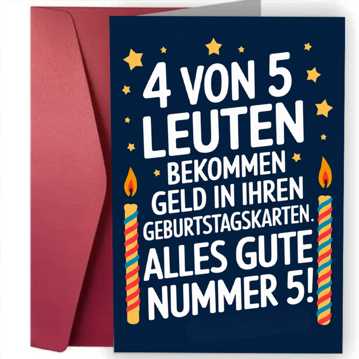Image of 1pc To Their With This Funny Birthday Card: "four 5 Individuals Their Birthday Cards. To One!" Ideal Love A Good Joke And Value Meaningful