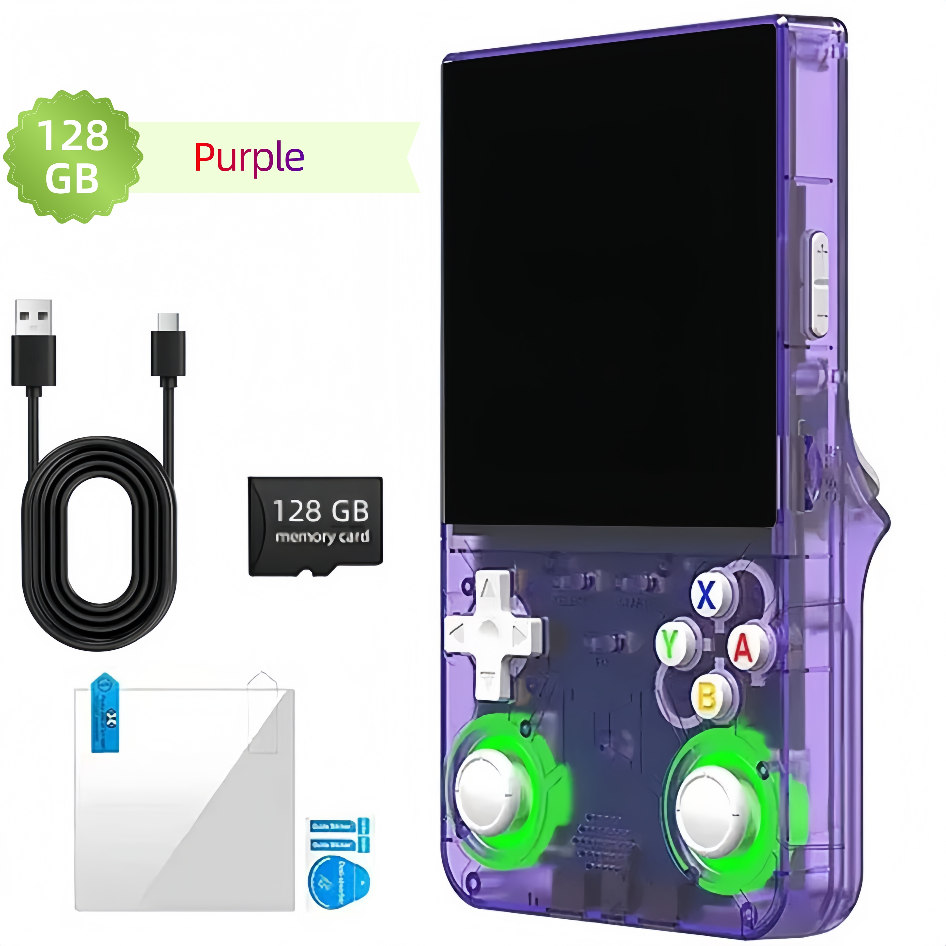2025 Upgraded R36 Ultra Portable Handheld Game Console with 64GB/128GB Built-in Storage, 4-Inch IPS Full HD Screen, Dual Joysticks & 7-Color Options, Long Battery Life, Classic Entertainment Experience - Perfect Gift for Halloween & Christmas, Game Console for Android, Playful Design, Durable Construction