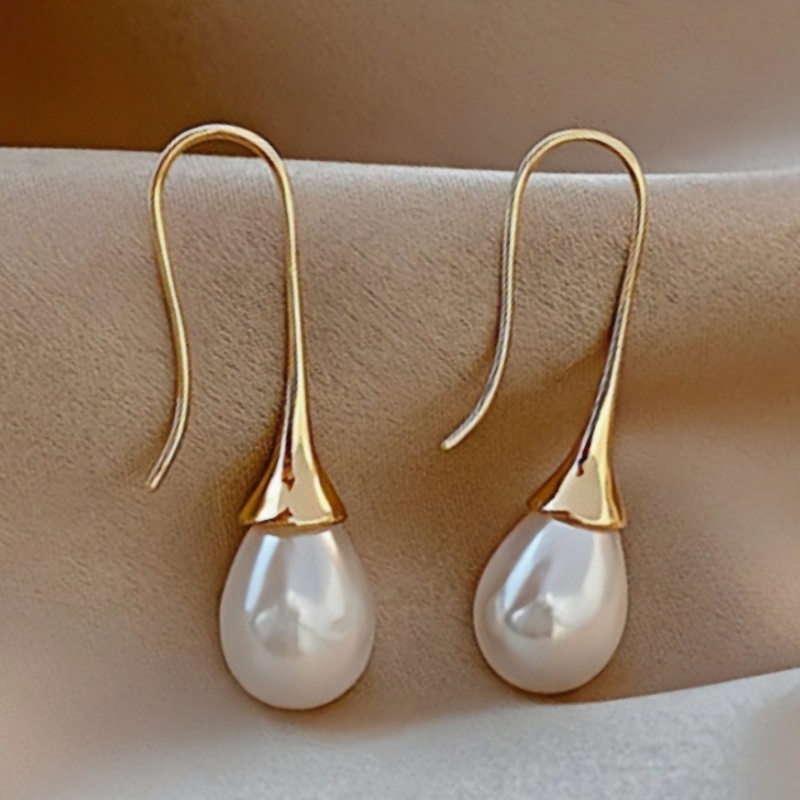TEMU Ohrringe im französischen Retro-Stil mit tränenförmigem Anhänger für Damen, für , Freizeit, Party, , eleganter Retro-Schmuck