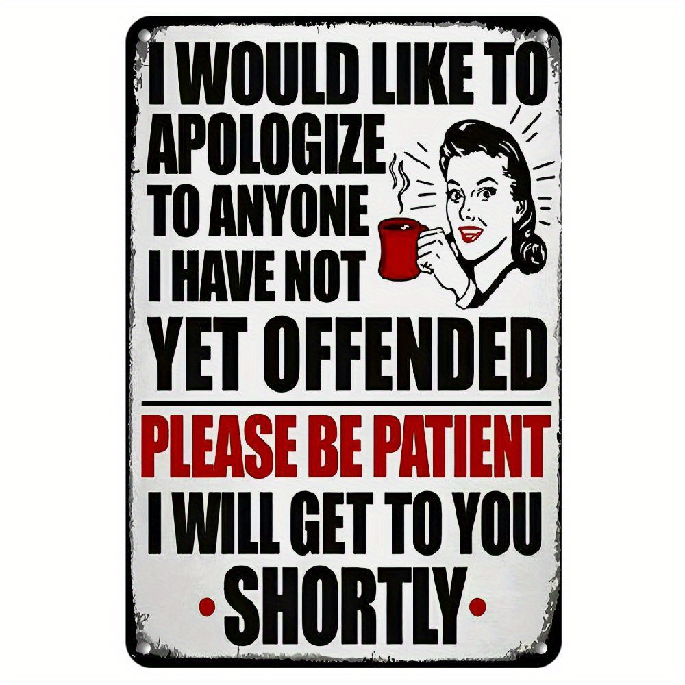 TEMU Funny Agize Tin Sign Metal Plaque For Home, Room, Bathroom, Bar, Cafe, And Garage Decor, 2d Flat