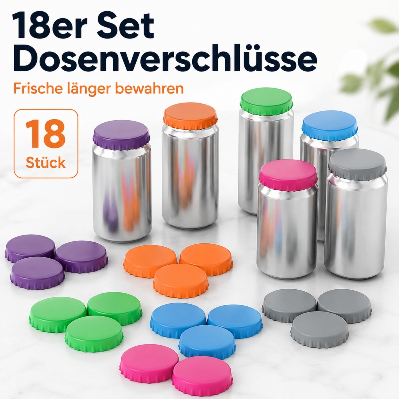 Image of 18pcs Silicone Can Lids, Assorted Colors With Protection, And Dishwasher Safe Reusable Can Caps, Practical Seal Lids For Soda, Beer, And Daily Drink Cans