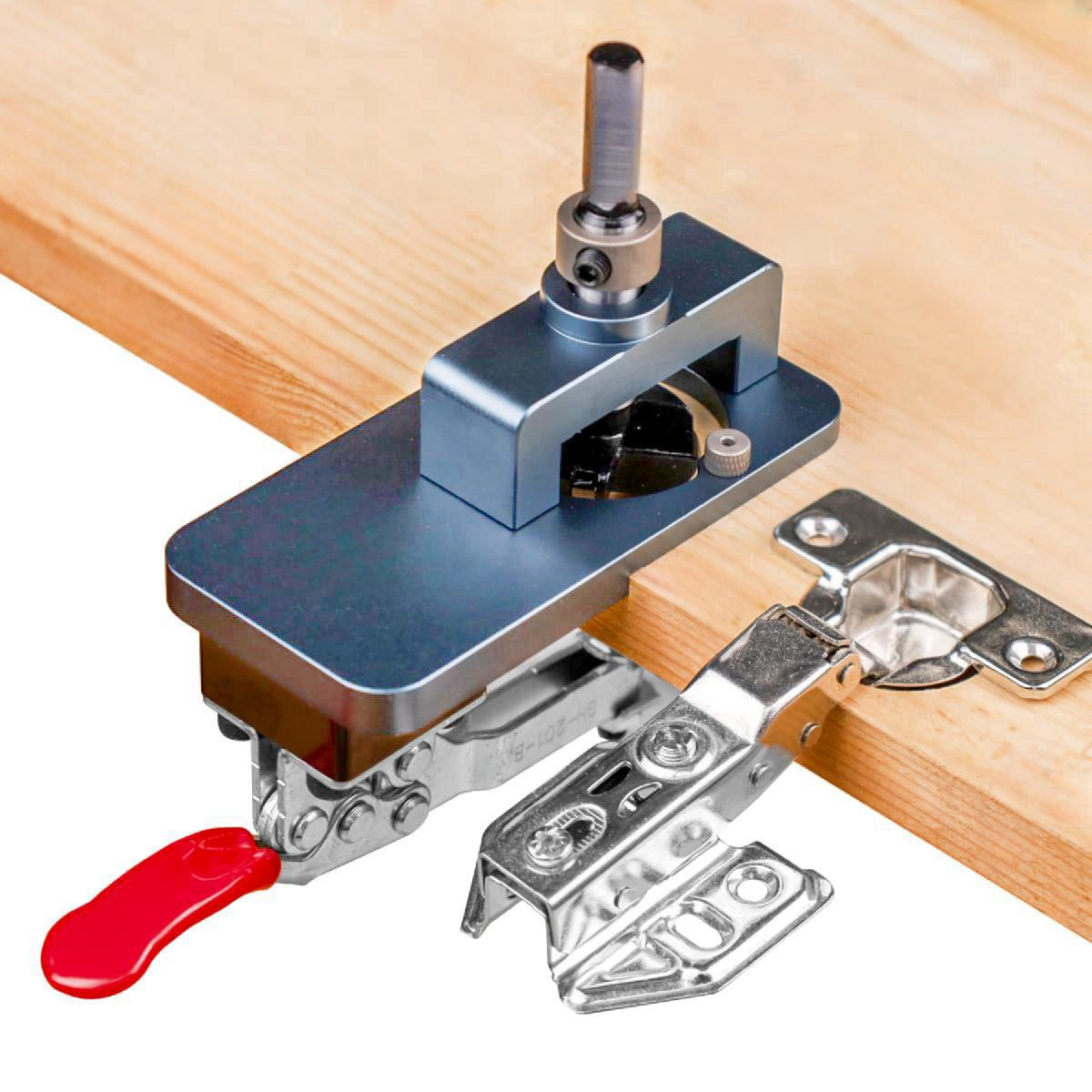 

35mm Aluminum Alloy Jig Kit For Woodworking - Guide & Locator For Cabinets, Cupboards & Face Frames