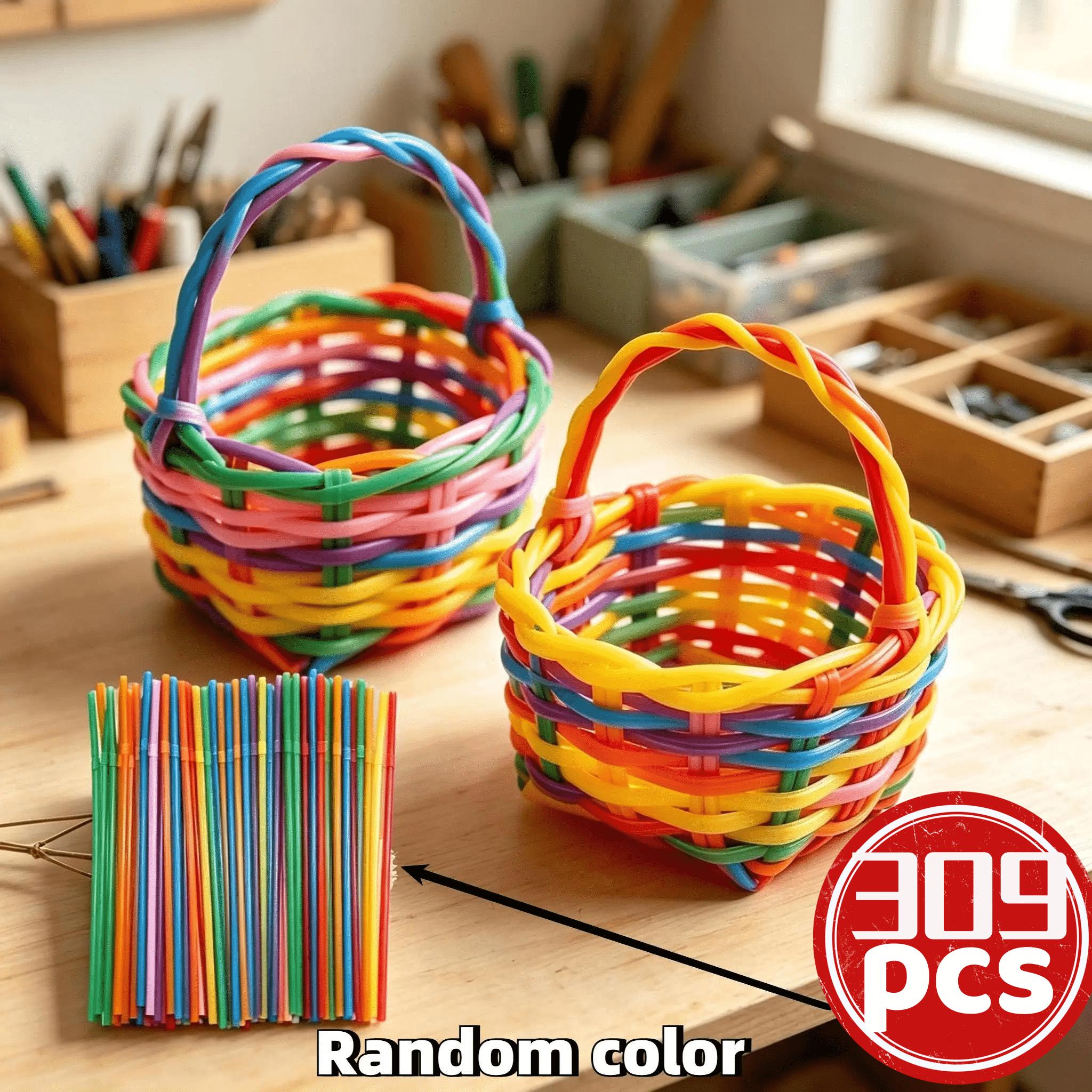 TEMU 309pcs New Reinforced And Thickened Hand-woven Tubes In Random Colors, Diy Weaving Shaping Tools, Decor Set, Easy To Bend With Strong Toughness,