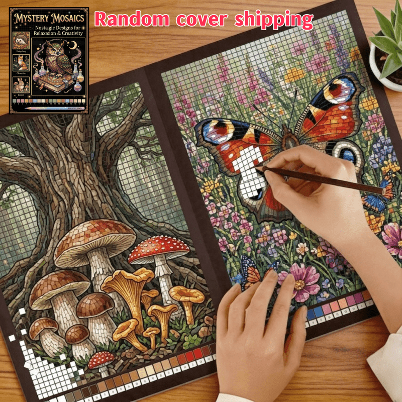 TEMU Libro da colorare a mosaico fantasy per adulti: un divertente libro da colorare in pixel art con 40 di motivi multistile, un viaggio di