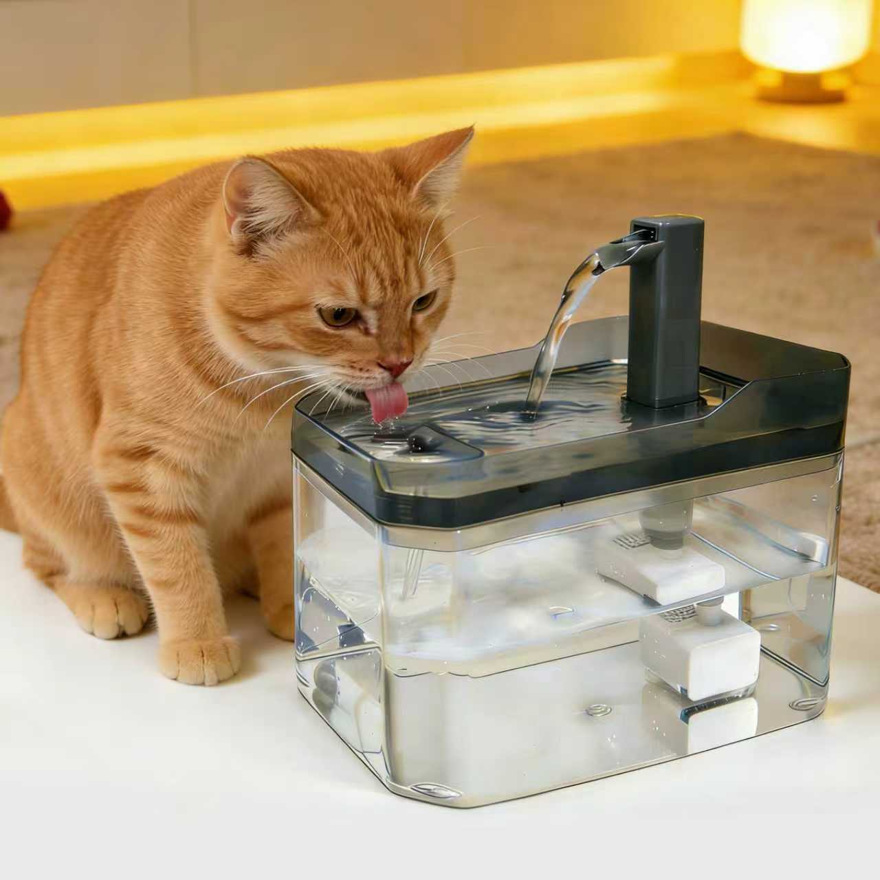 TEMU .5l Large Capacity Automatic Pet Water Fountain, In 3 Colors. Suitable For Cats/dogs/pets. Usb Powered, No Batteries Required. , Safe And