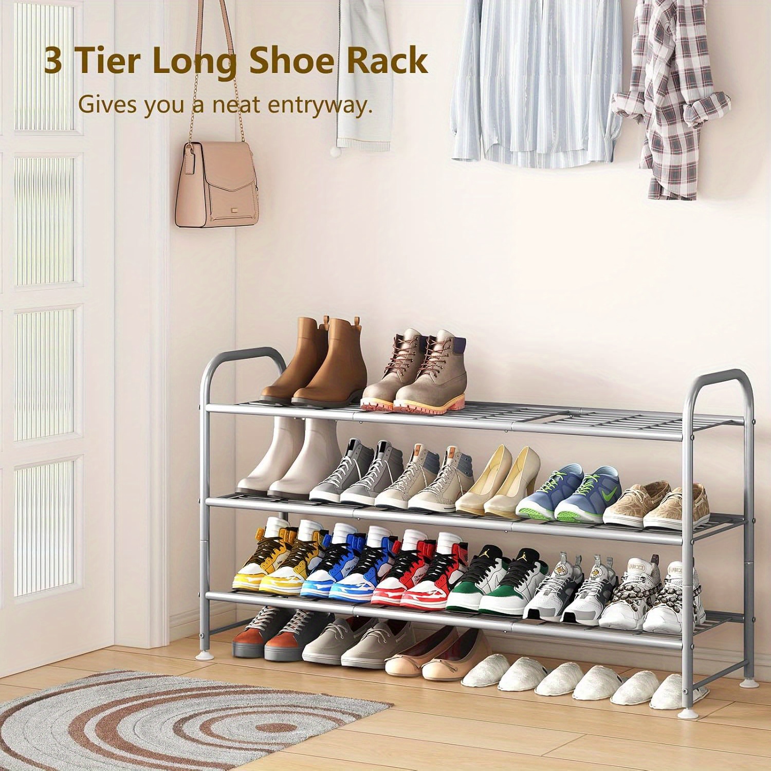 shoe rack with 3   storage suitable for wardrobe entrance   details 4