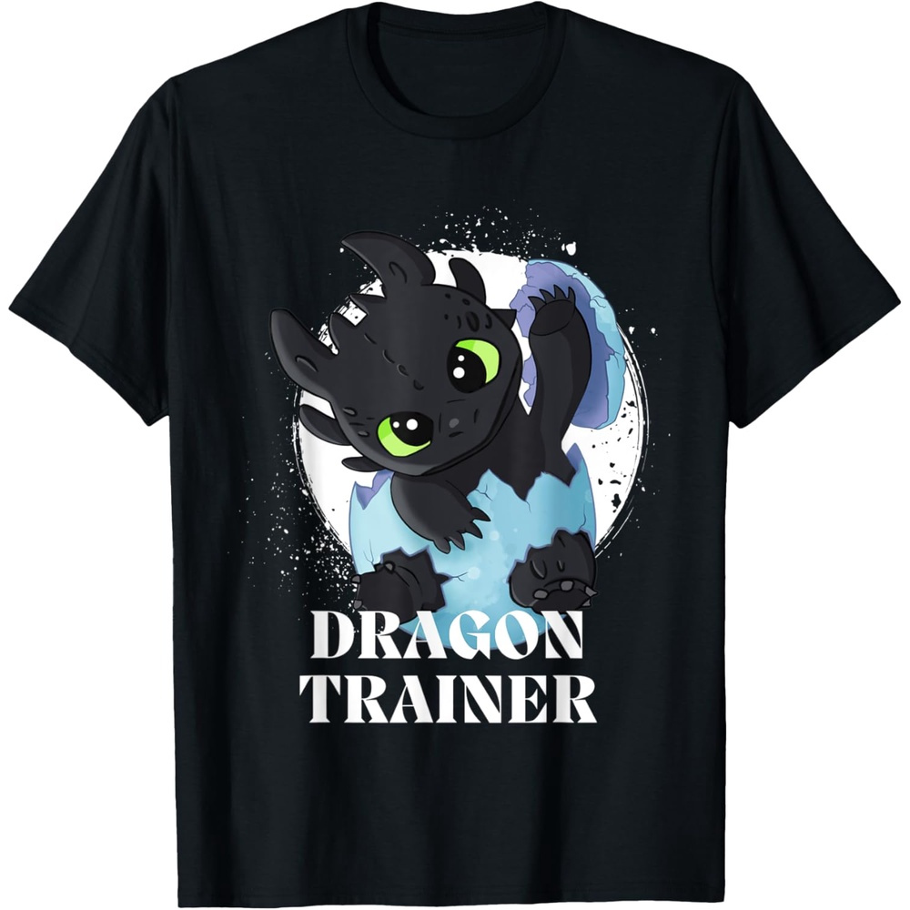 

Dragon Trainer T-shirt, 180g Printed Short Sleeved Cotton Men's T-shirt, S-xxxl, Black, Suitable For Halloween, Thanksgiving, And Christmas Gifts For Families , Suitable For Sports And , Time Black 5