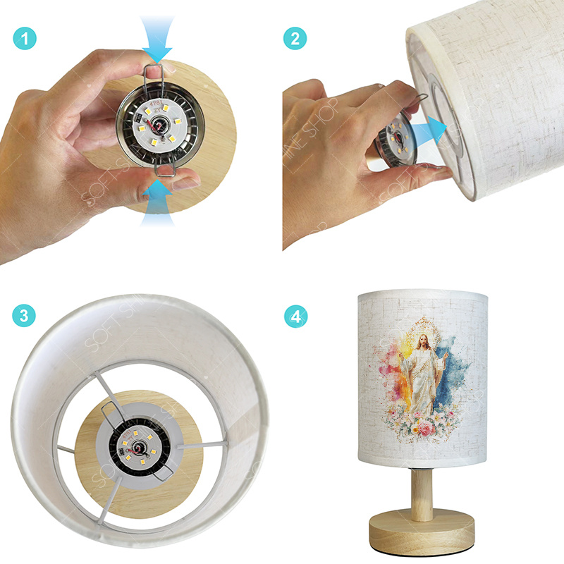 USB-Powered Modern Bedside Table Lamp with Upward Lighting
