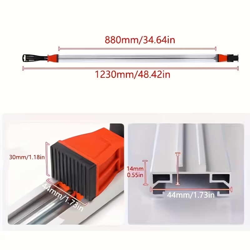 TEMU 1pc Wood Board Clamp Straight Edge Clamp For Flip Saw Electric Circular Saw Cutting Guide Ruler Fixing Clip Fixture Woodworking Tool
