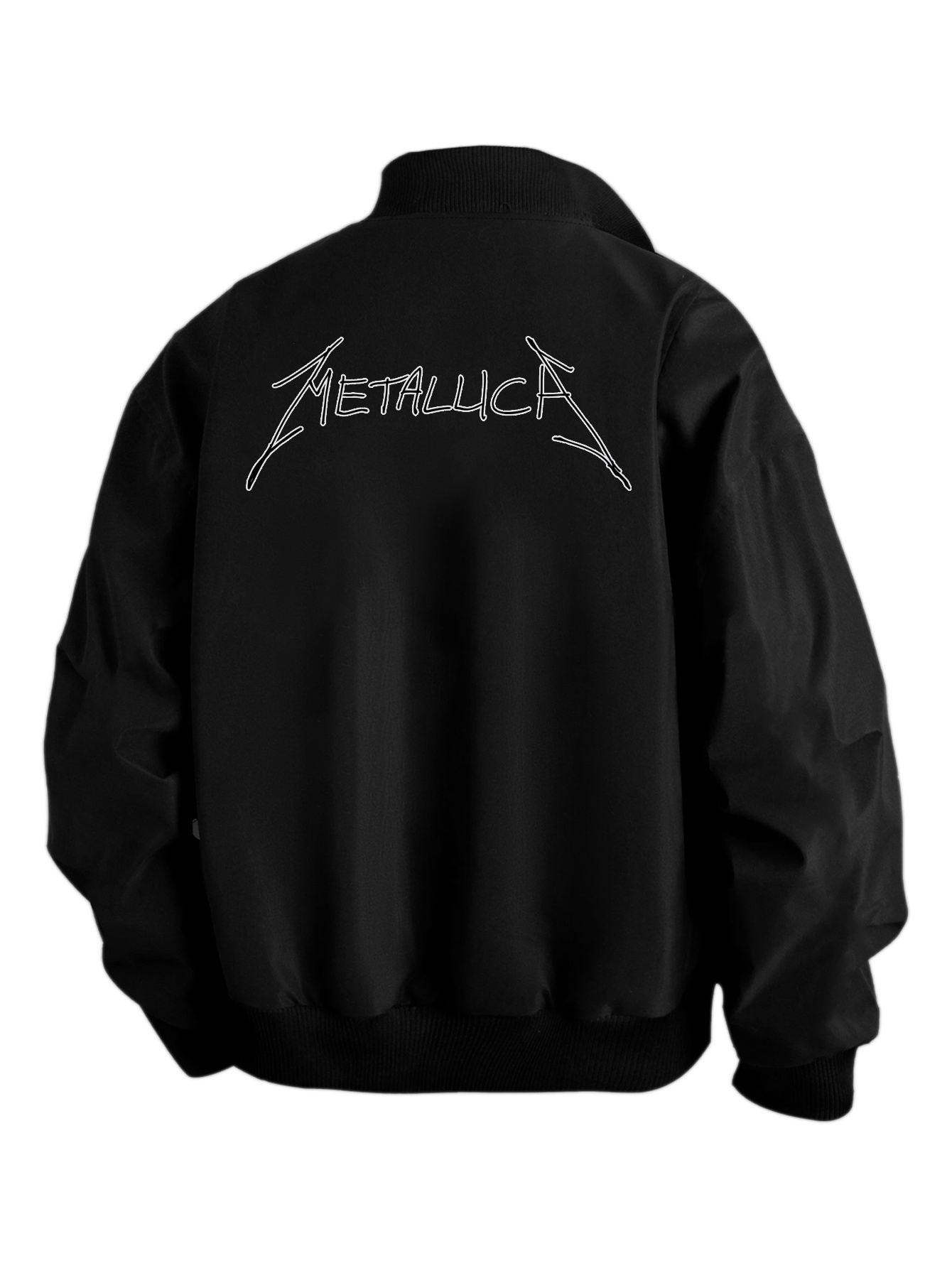 men s metallica logo graphic zip-up jacket with stand collar -   lightweight softshell coat for gym, hiking, running & casual wear - machine washable   outdoor & everyday men s clothing 0