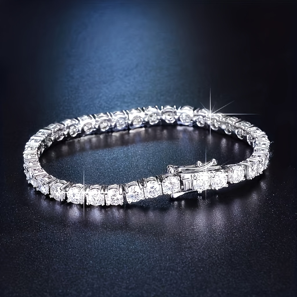 5mm 5A Zirconia Couple Style Tennis Bracelet