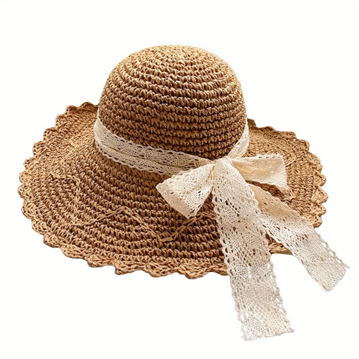 Elegant Brown Lace-Trimmed Women\'s Hat Women main image 2