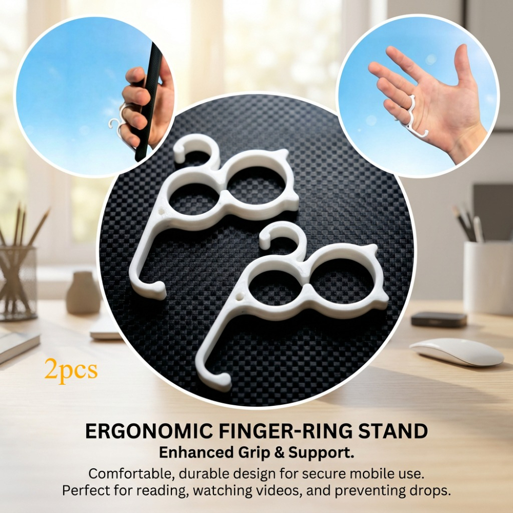 TEMU 2pcs3d-print, Petg Ring-shaped, Mobile Phone Grip, Grip Strap, Ring Finger Stand, Mobile Phone Stand, Thumb Stand, Desktop Stand,