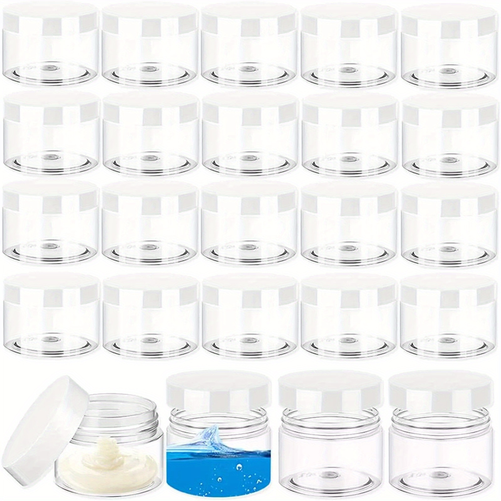 TEMU 250pcs Gram Sample Containers, Cosmetic Containers With Lids, Refillable Empty Sample Jars, Small Plastic Containers With Lids